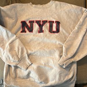 XL grey NYU Champion Sweatshirt